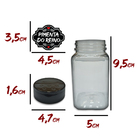 Pote Tempero Kit 10 Potes+24 Etiquetas Adesivas Porta Condime