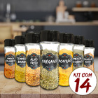 Pote Tempero Kit Potes+24 Etiquetas Adesivas Porta Condimento