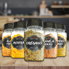 Pote Tempero Kit Potes+24 Etiquetas Adesivas Porta Condimento