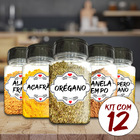 Pote Tempero Kit Potes+24 Etiquetas Adesivas Porta Condimento