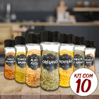 Pote Tempero Kit Potes+24 Etiquetas Adesivas Porta Condimento