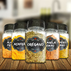 Pote Tempero Kit Potes+24 Etiquetas Adesivas Porta Condimento