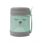 Pote Térmico Para Papinha Com Talher Buba Baby Gumy De Aço In