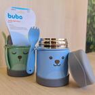 Pote Térmico Para Papinha Com Talher Buba Baby Gumy De Aço In