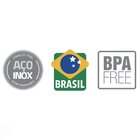 Pote Tramontina Freezinox Em Aço Inox Quadrado Com Tampa Plás