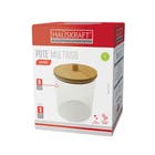 Pote Transparente Duplo com Tampa Bambu 12,5cm Cilíndrico Hauskraft