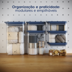Pote Transparente e Azul 0,6L 7,5x9,5x14,3cm Experience Modular Electrolux