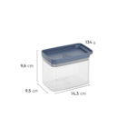 Pote Transparente e Azul 0,85L 9,6x9,5x14,3cm Experience Modular Electrolux