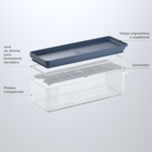 Pote Transparente e Azul 2,3L 9x10,9x33,1cm Experience com Escorredor Electrolux