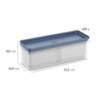 Pote Transparente e Azul 2,3L 9x10,9x33,1cm Experience com Cesto Escorredor Electrolux