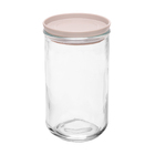 Pote Transparente Tampa Hermética Bege 1,4L 22x10,5x10,5cm Lyor
