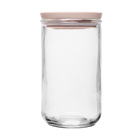 Pote Transparente Tampa Hermética Bege 1,4L 22x10,5x10,5cm Lyor