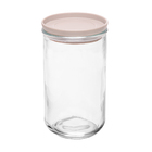 Pote Transparente Tampa Hermética Bege 1L 18x10,5x10,5cm Lyor