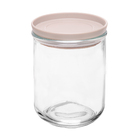 Pote Transparente Tampa Hermética Bege 700ml 13x10,5x10,5cm Lyor