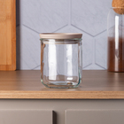 Pote Transparente Tampa Hermética Bege 700ml 13x10,5x10,5cm Lyor