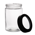 Pote Transparente Tampa Preta com Visor Acrílico 1,29L 17x11x11cm Lyor