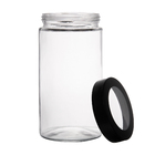 Pote Transparente Tampa Preta com Visor Acrílico 1,8L 22x11x11cm Lyor