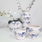 Pote Vaso Cerâmico Victoria Branco Com Tampa - 25cm