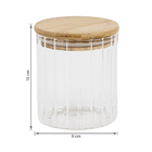 Pote Vidro Can C Tampa Bambu 500Ml Oik