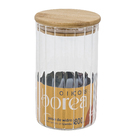 Pote Vidro Can C Tampa Bambu 800Ml Oik