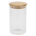 Pote Vidro Can C Tampa Bambu 800Ml Oik