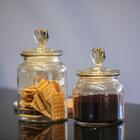 Pote Vidro Hermético Âmbar Decor Afeto Coração 1000ml - Yangzi