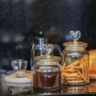 Pote Vidro Hermético Âmbar Decor Afeto Coração 650ml - Yangzi
