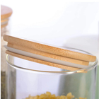 Pote Vidro Hermético Tampa Bambu Porta Espaguete 1650ml