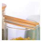 Pote Vidro Hermético Tampa Bambu Porta Mantimentos 700ml Yoi