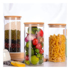 Pote Vidro Hermético Tampa Bambu Porta Mantimentos 700ml Yoi