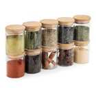 Pote Vidro Tampa Bambu Hermético Temperos 200ml