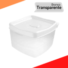 Pote Wave Quadrado Plasvale 2 8 Litros - Branco