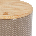 Pote Zig Zag Dolomita Fnd Com Tampa De Bambu Pequeno 900ml - Oikos