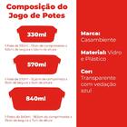 Potes De Vidro Hermético 6 Peças - Casambiente Jgti004/2