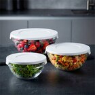 Potes De Vidro Hermético Recipiente Com Tampa Conjunto 3pçs B