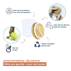 Potes De Vidro P/ Mantimentos C/ Tampa Bambu 200ml - 10 Pçs N