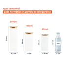 Potes De Vidro P/ Mantimentos C/ Tampa Bambu Oikos - 4 Pçs Na