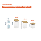 Potes De Vidro P/ Mantimentos C/ Tampa Bambu Oikos - 6 Pçs Na