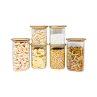 Potes De Vidro P/ Mantimentos C/ Tampa Bambu Oikos - 6 Pçs Na