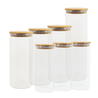Potes De Vidro P/ Mantimentos C/ Tampa Bambu Oikos - 7 Pçs Na