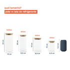 Potes De Vidro P/ Mantimentos C/ Tampa Bambu Oikos - 7 Pçs Na