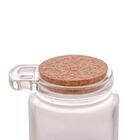 Potes De Vidro Porta Tempero Com Colher E Tampa Bambu 2 Peças