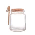 Potes De Vidro Porta Tempero Com Tampa Bambu E Colher 4 Peças