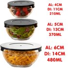 Potes De Vidro Recipiente Hermético Com Tampa Conjunto 3pçs