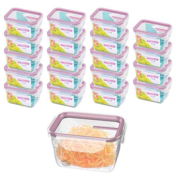Potes Herméticos De Plástico Freshy 20 Peças 537ml Roxo - San