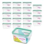 Potes Herméticos De Plástico Freshy 20 Peças 537ml Verde - Sa