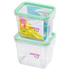 Potes Herméticos De Plástico Freshy 2 Peças 770ml Verde - San