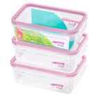 Potes Herméticos De Plástico Freshy 3 Peças 1,24l Roxo - Sanr