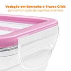 Potes Herméticos De Plástico Freshy 3 Peças 1,24l Roxo - Sanr