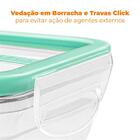 Potes Herméticos De Plástico Freshy 3 Peças 537ml Verde - San